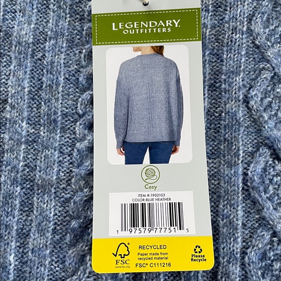 Blue Cable Knit Sweater - Picture 6 of 8